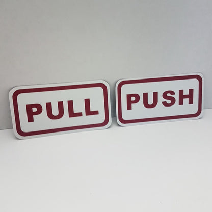 push pull business signs aluminum