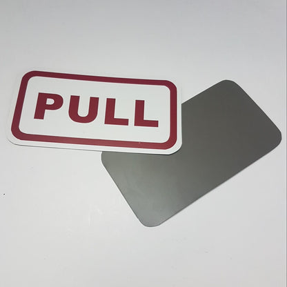 push pull business signs aluminum