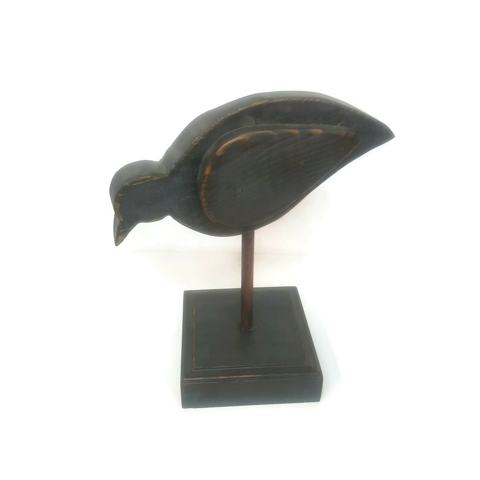 folk art  bird hand carved wooden bird