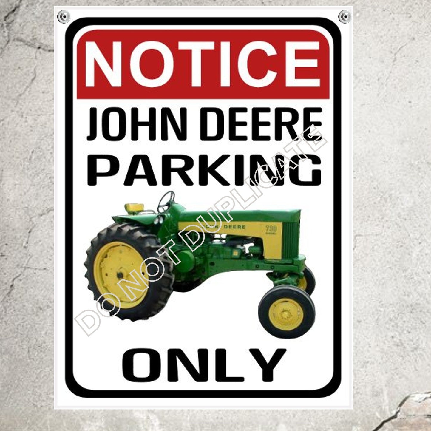 Parking Sign John Deere Parking Only Vintage Tractor Parking Sign