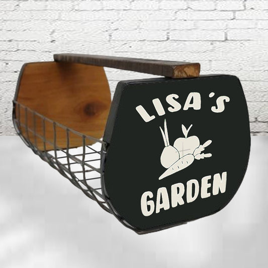Garden Harvest Basket Personalized Gift Choice of Color Add Your Name