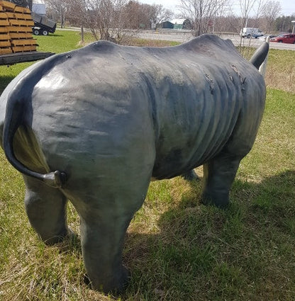 life sized rhino rhinoceros land mark statue