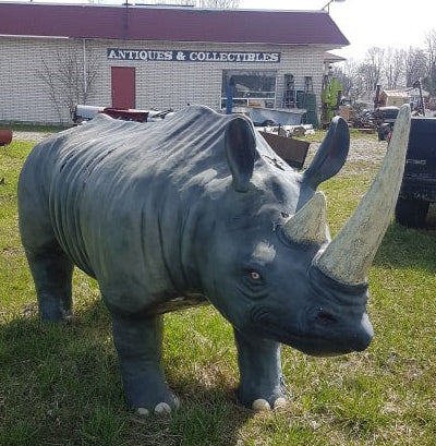 life sized rhino rhinoceros land mark statue