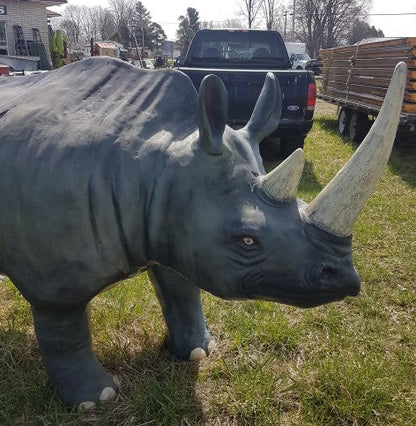 life sized rhino rhinoceros land mark statue