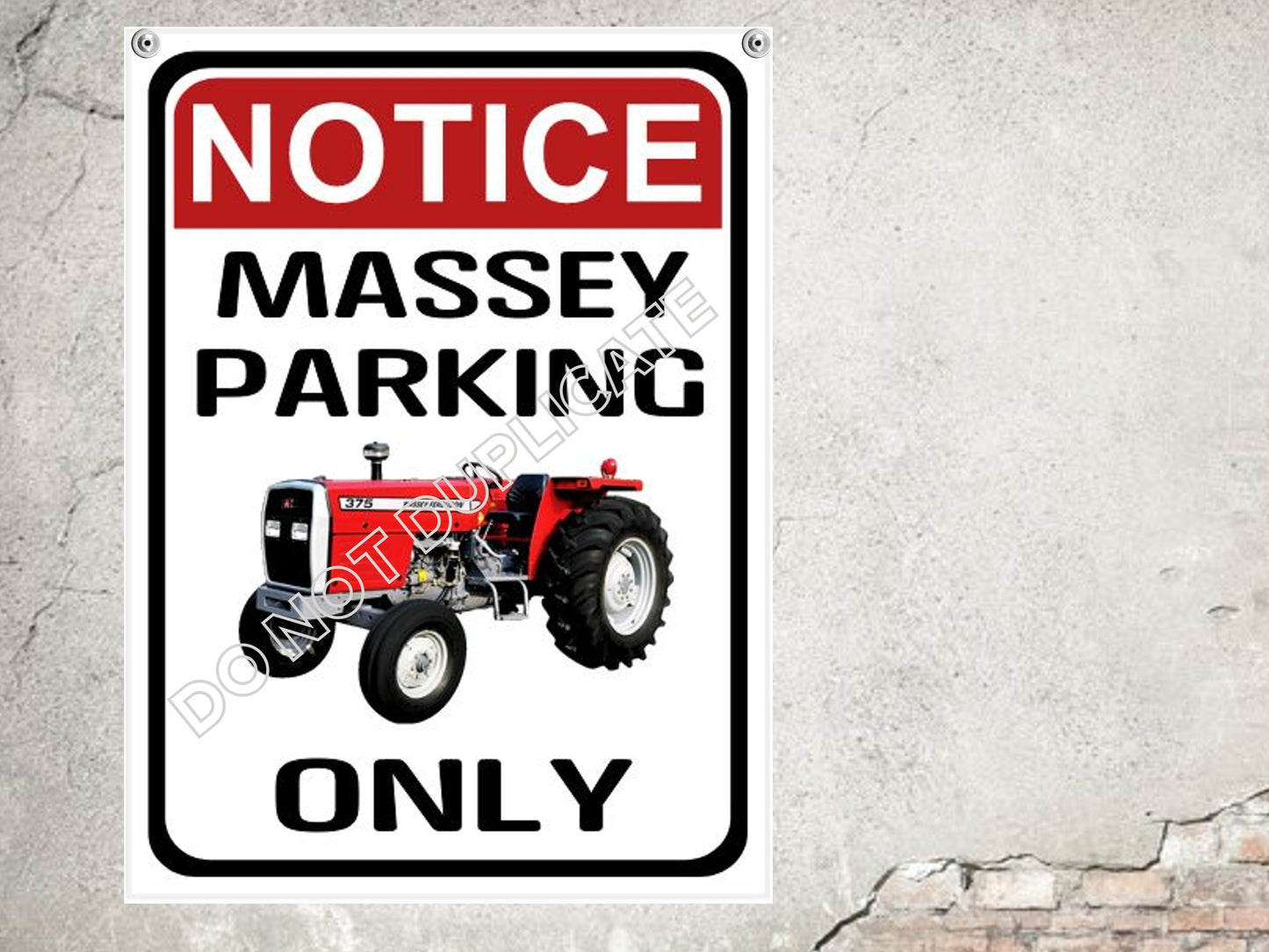 Parking Sign Massey Ferguson Parking Only Vintage Tractor Parking Sign
