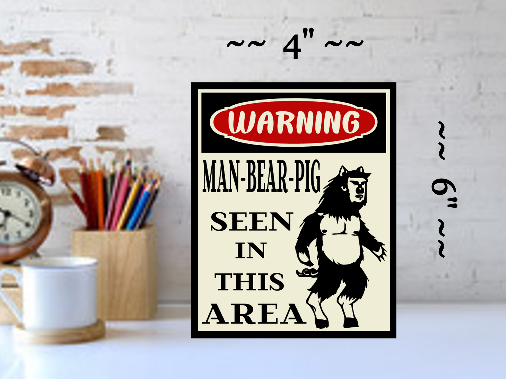 south park sign man bear pig warning sign