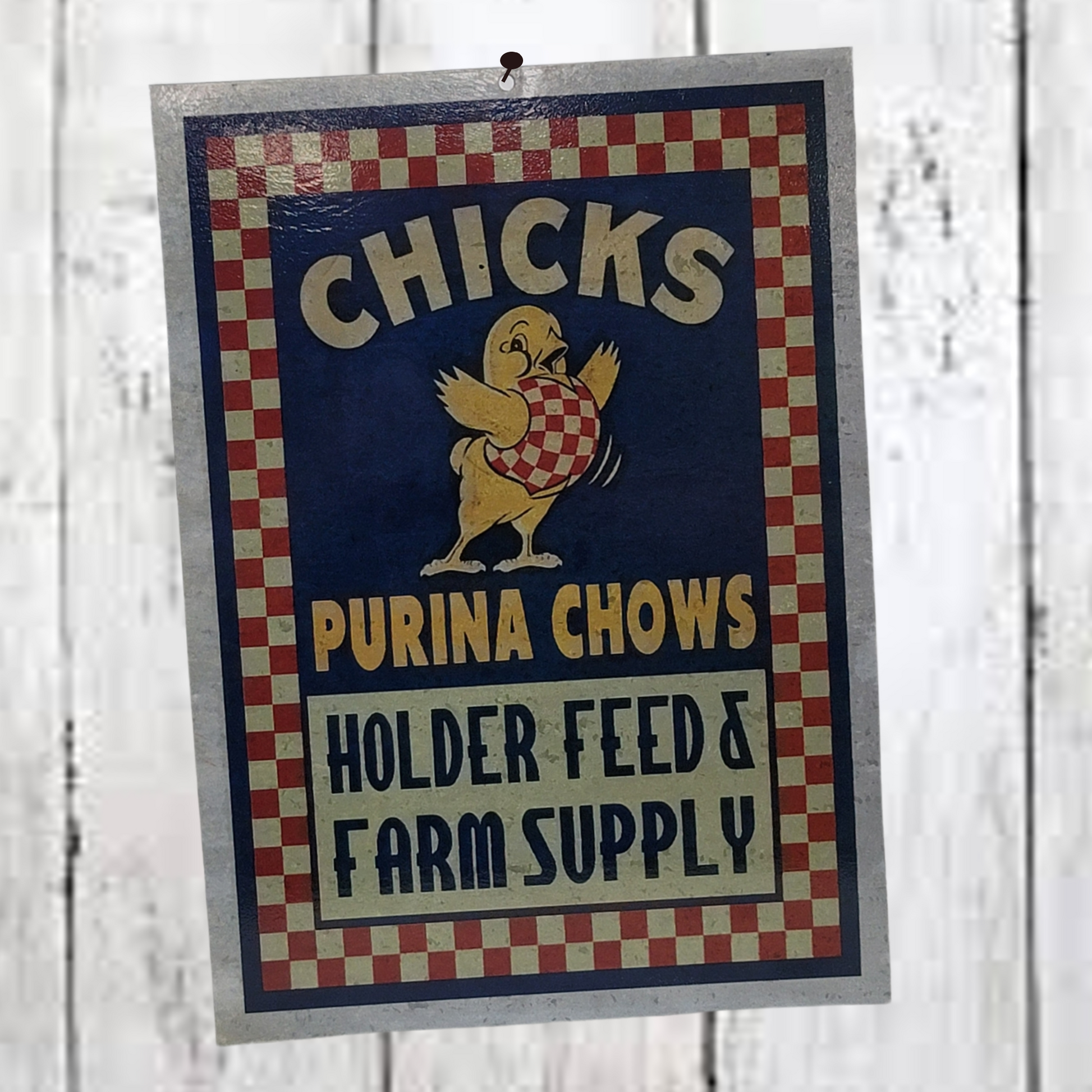 purina chows sign holder feed & farm supply sign
