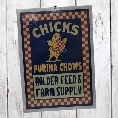 purina chows sign holder feed & farm supply sign