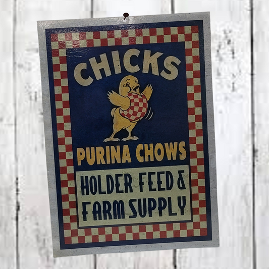 purina chows sign holder feed & farm supply sign