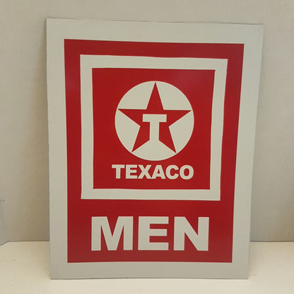 texaco mens and womens metal bathroom restroom toilet sign