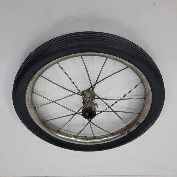 spoked wheels vintage wagon wheels solid rubber tire