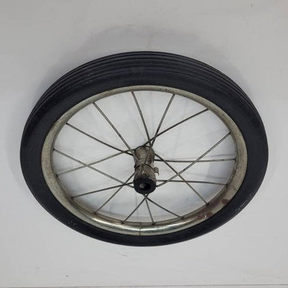 spoked wheels vintage wagon wheels solid rubber tire