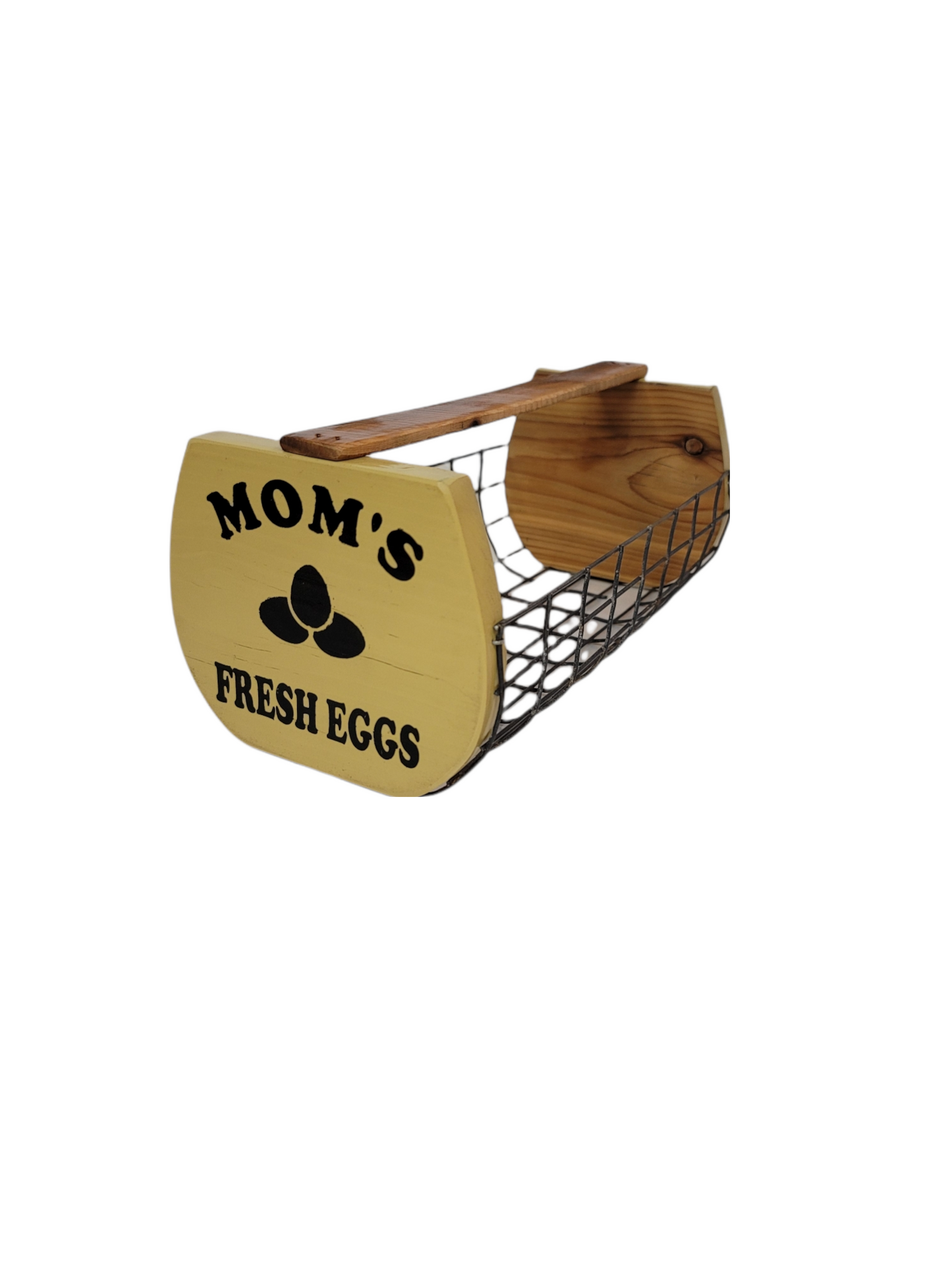 wooden egg basket garden harvest basket add your name yellow