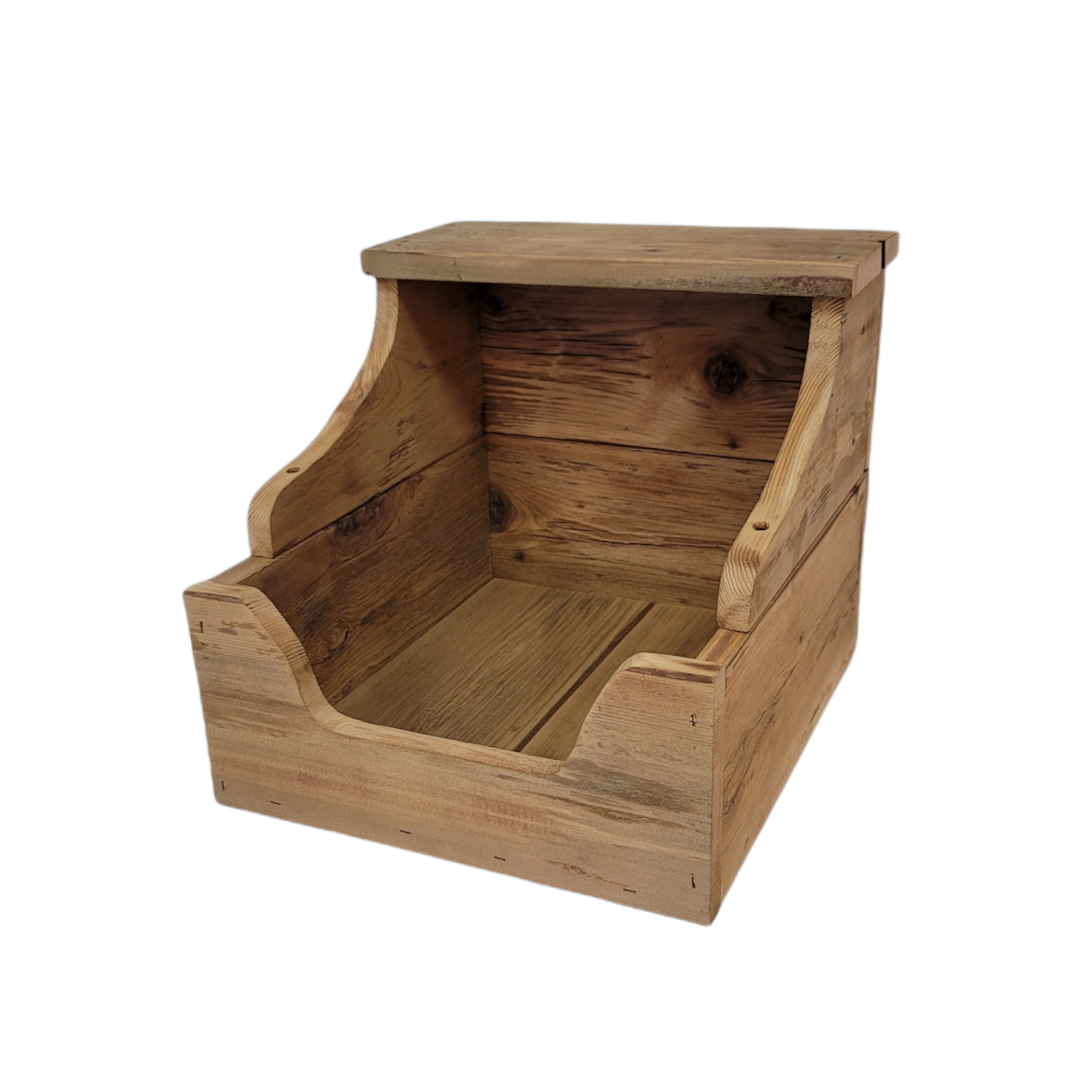 potato bin wooden kitchen food storage container single unit