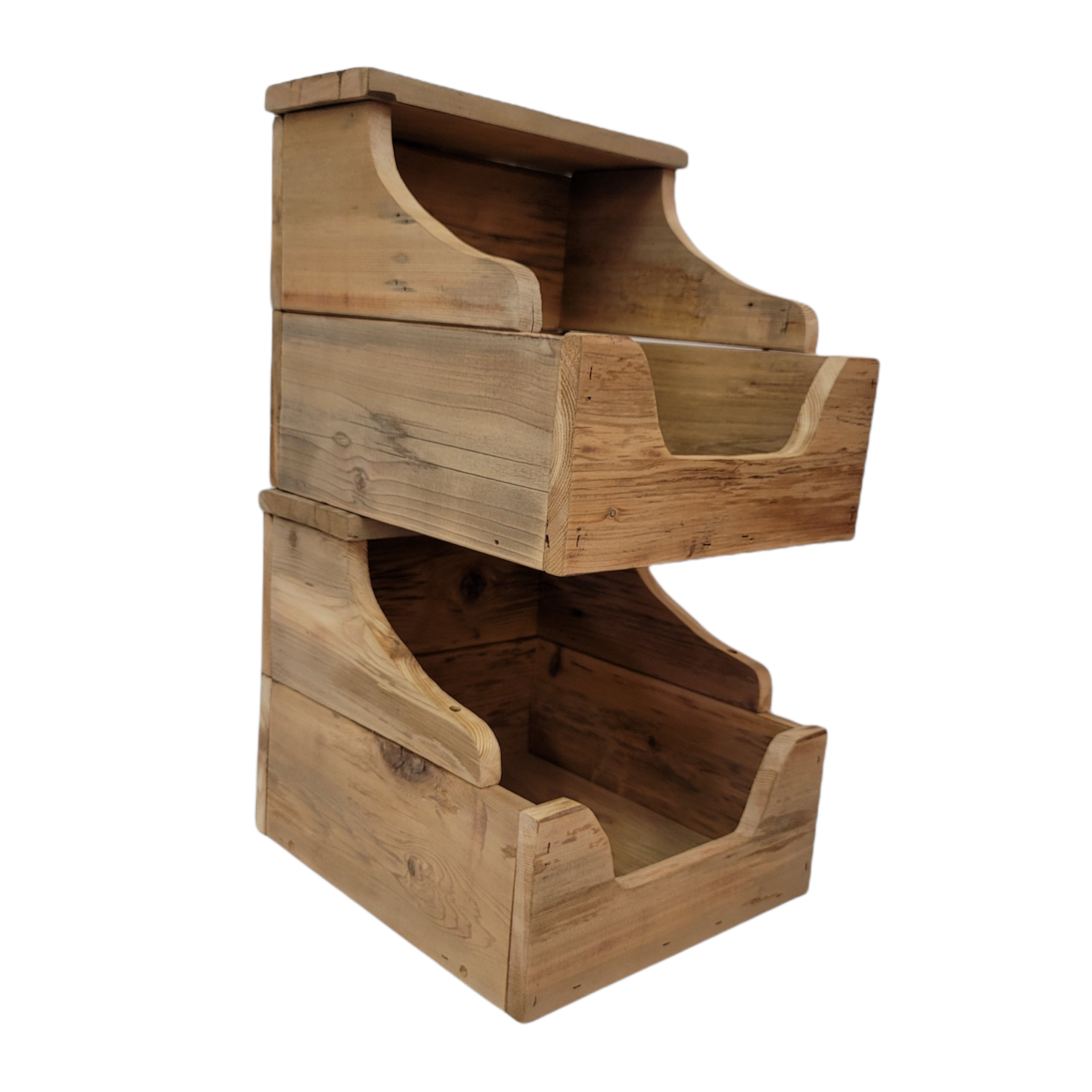 potato bin wooden kitchen food storage container