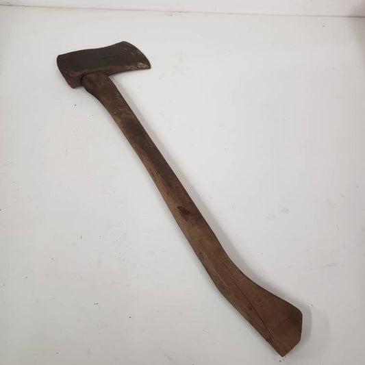 woodcutting axe steel head wooden handle