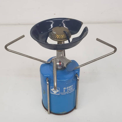 Vintage Bleuet S200 butane camping stove, Made in France, excellent condition.