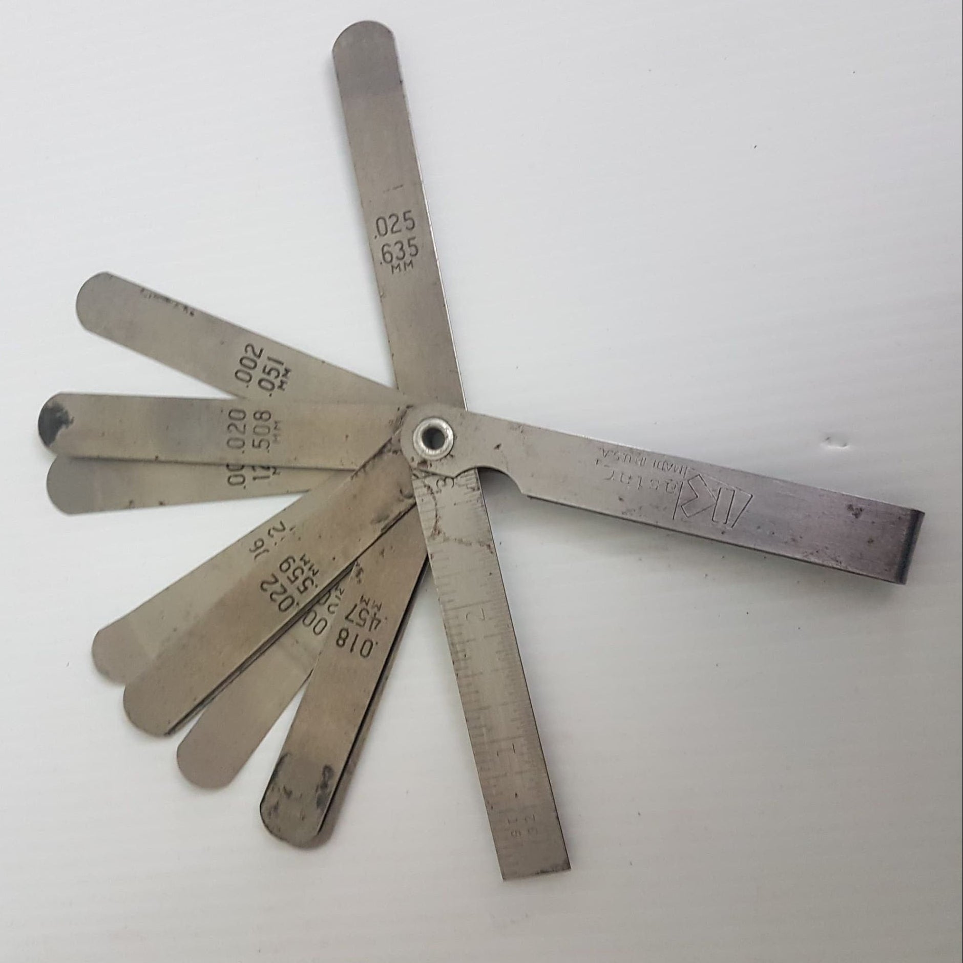vintage kastar precision feeler gauge set of 15