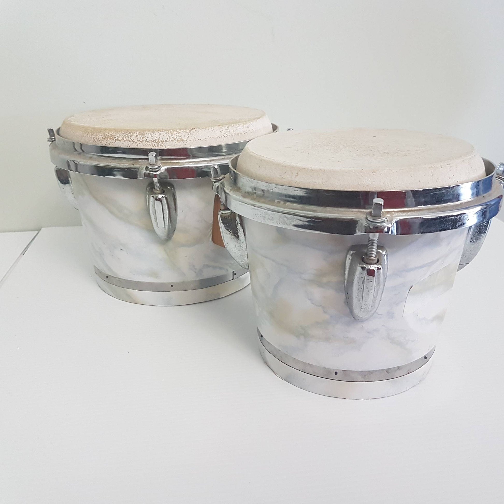 Vintage mounted bongo drums