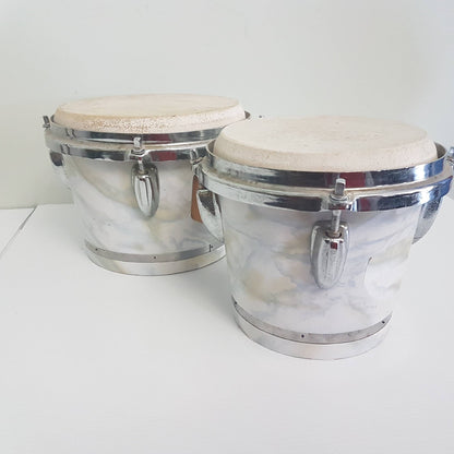 Vintage mounted bongo drums