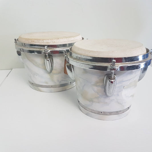 Vintage mounted bongo drums