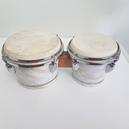 Vintage mounted bongo drums