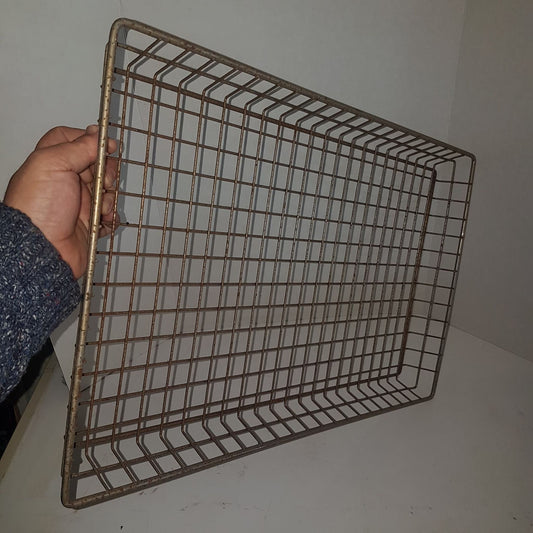 wire basket large vintage industrial large flat wire basket wire bread basket