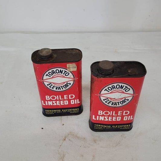antique linseed cans elevator oil cans