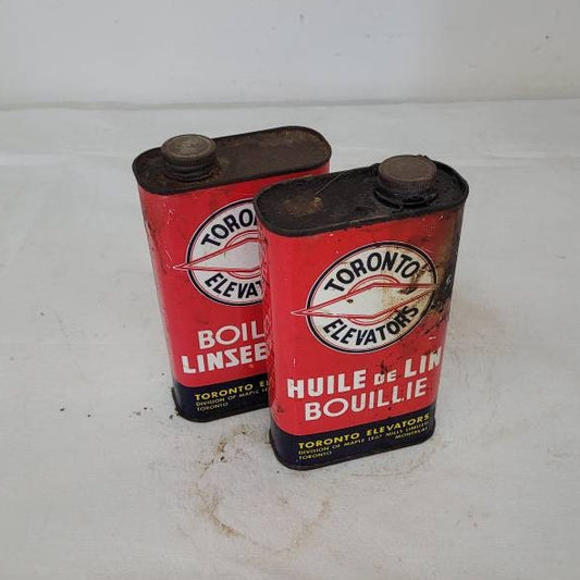antique linseed cans elevator oil cans