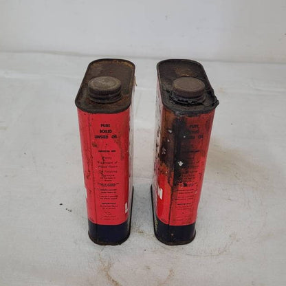 antique linseed cans elevator oil cans
