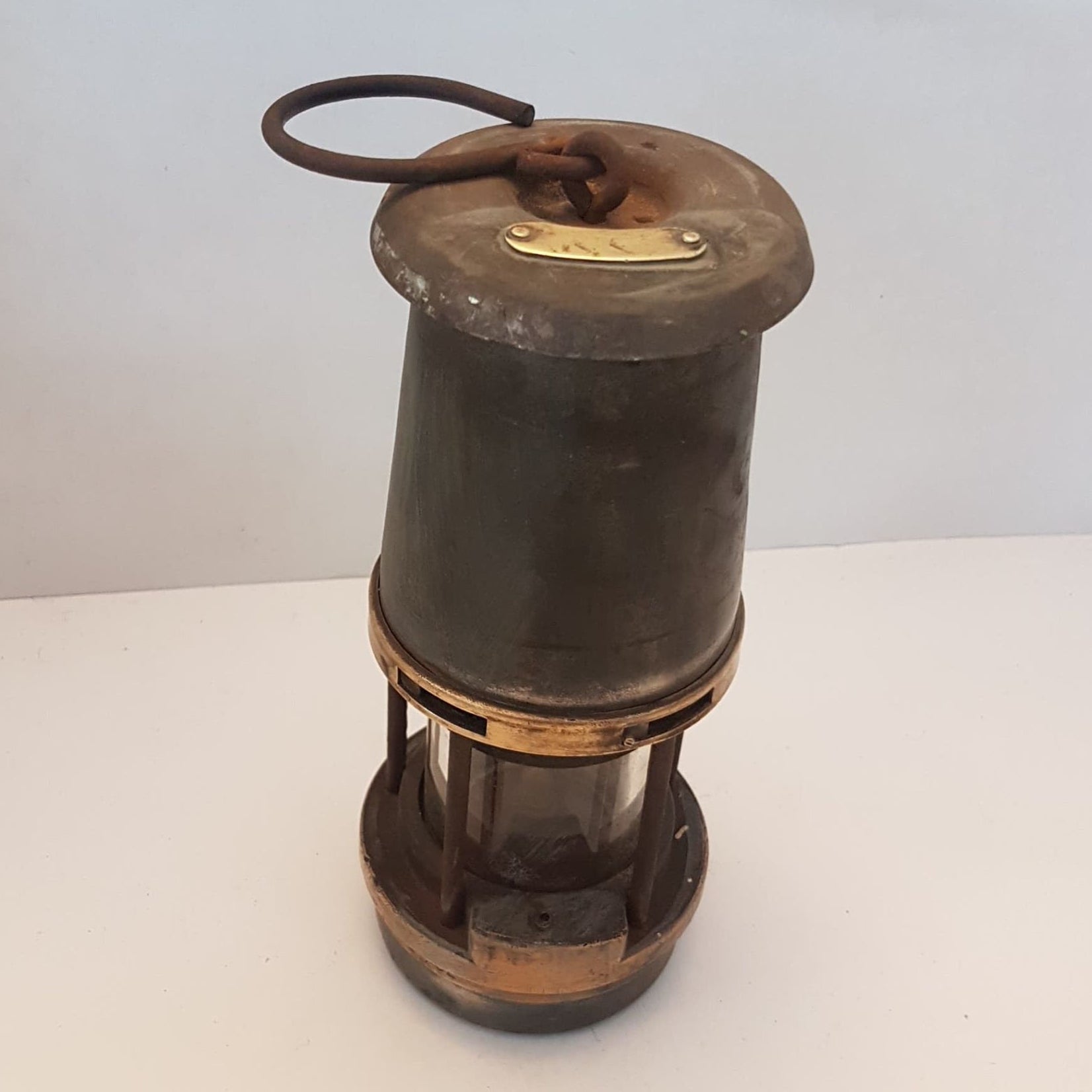 antique miners lantern wm maurice the wolf safety lamp co