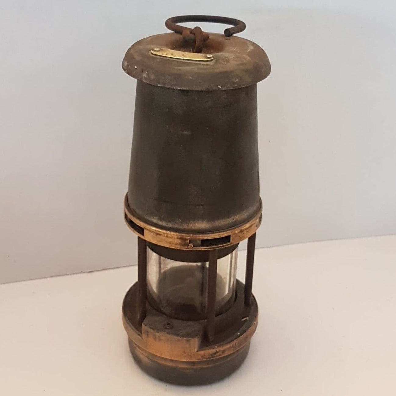 antique miners lantern wm maurice the wolf safety lamp co