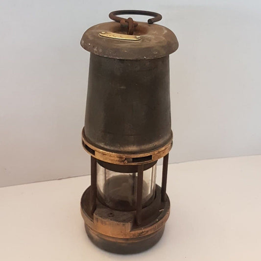 antique miners lantern wm maurice the wolf safety lamp co