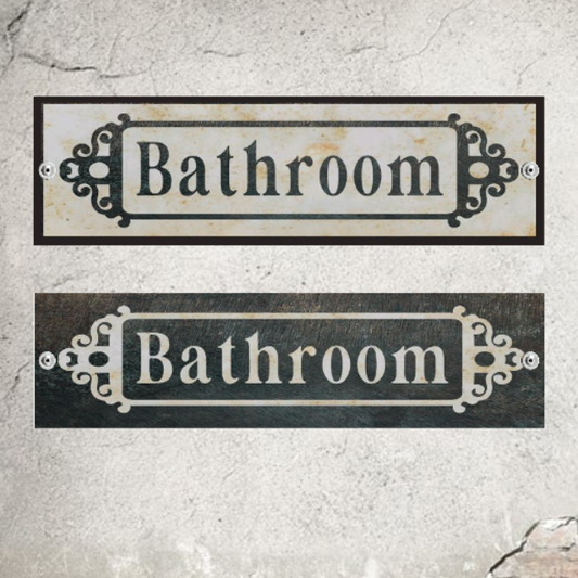 Victorian Bathroom Sign Rustic Bathroom Decor