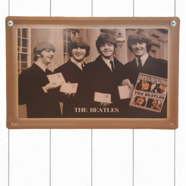 The Beatles Metal Music Lovers Collectible Sign