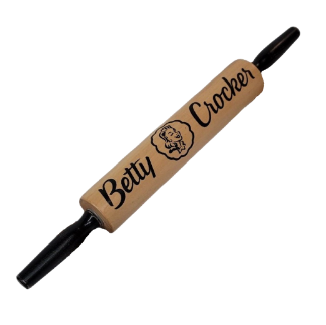 Rolling Pin Betty Crocker Farmhouse Kitchen Decor Baking Gift