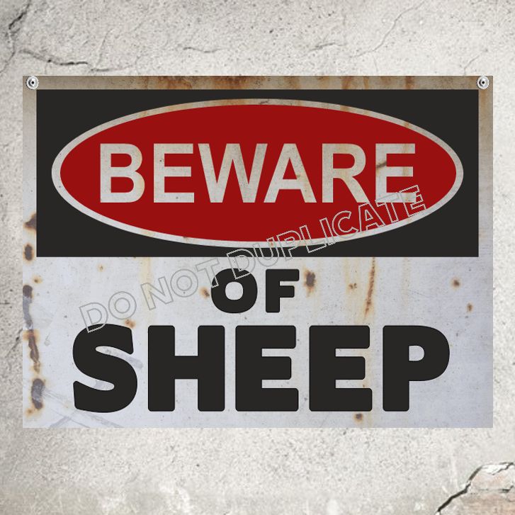 Beware of Sheep Warning Sign Farm Sign