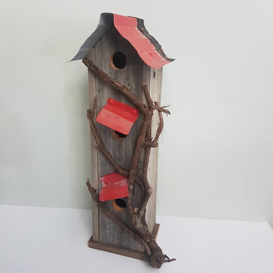 rustic bird house hand built