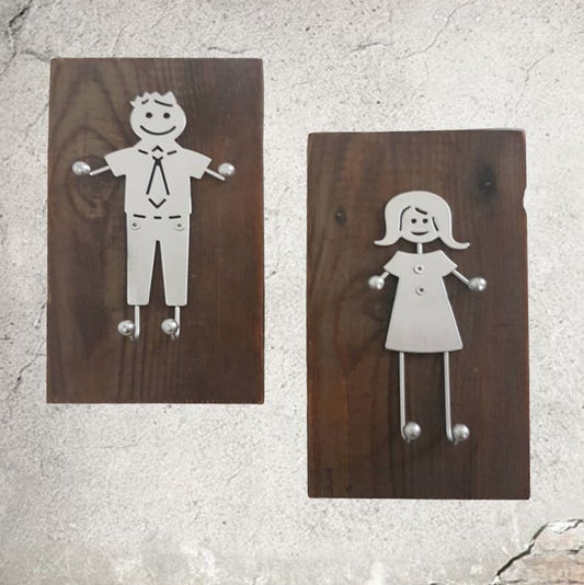 Boys And Girls Bathroom Restroom Signs Hand Crafted