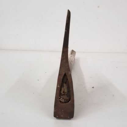 carpenters hatchet steel head angled wooden handle
