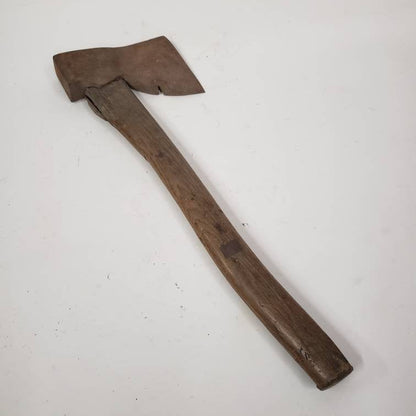 carpenters hatchet steel head angled wooden handle