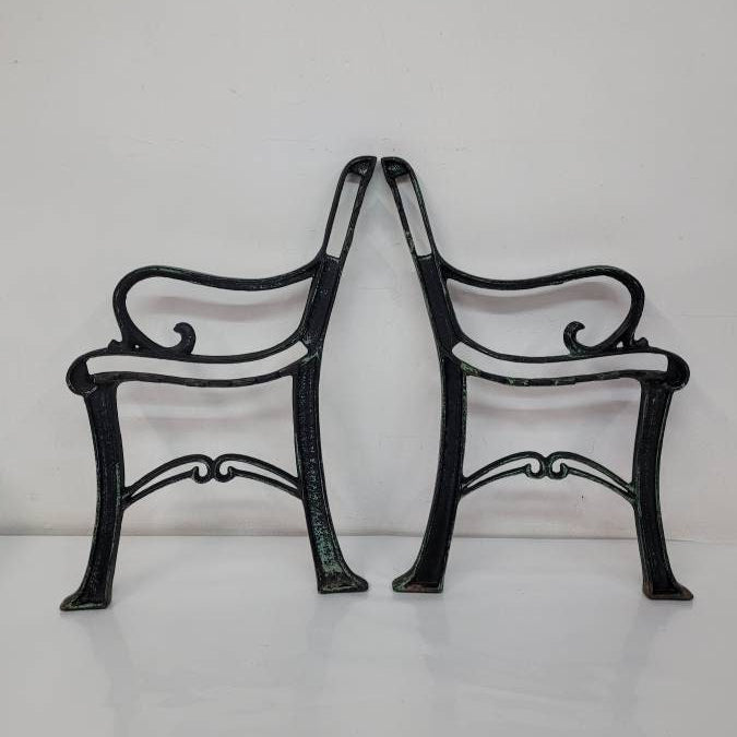 cast iron park bench legs set of two