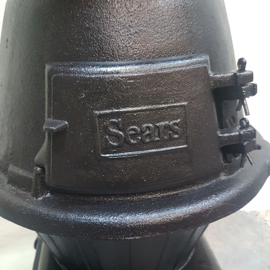 vintage sears roebuck pot bellied wood stove cast iron