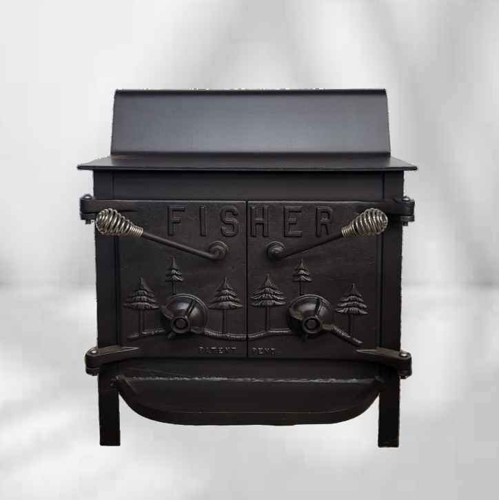 Grandma Bear Fisher Wood Stove Rear Chimney