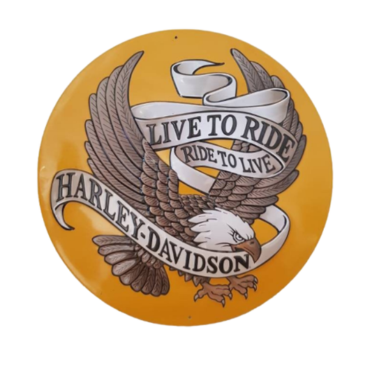 Harley Davidson Metal Sign Motorcycle Garage Art