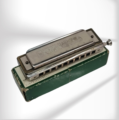 Antique Hamonica Koch Germany Chromatic Harmonica Original Box