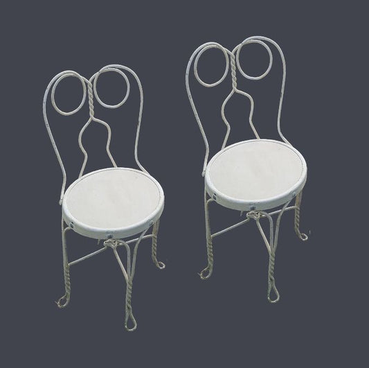 Antique Wrought Iron Ice Cream Parlor Chairs