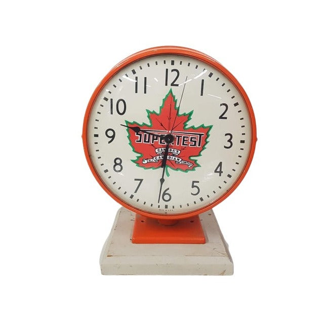 antique supertest  gas pump globe clock