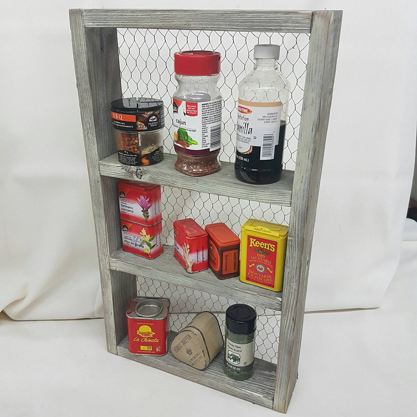 country kitchen spice rack shelf