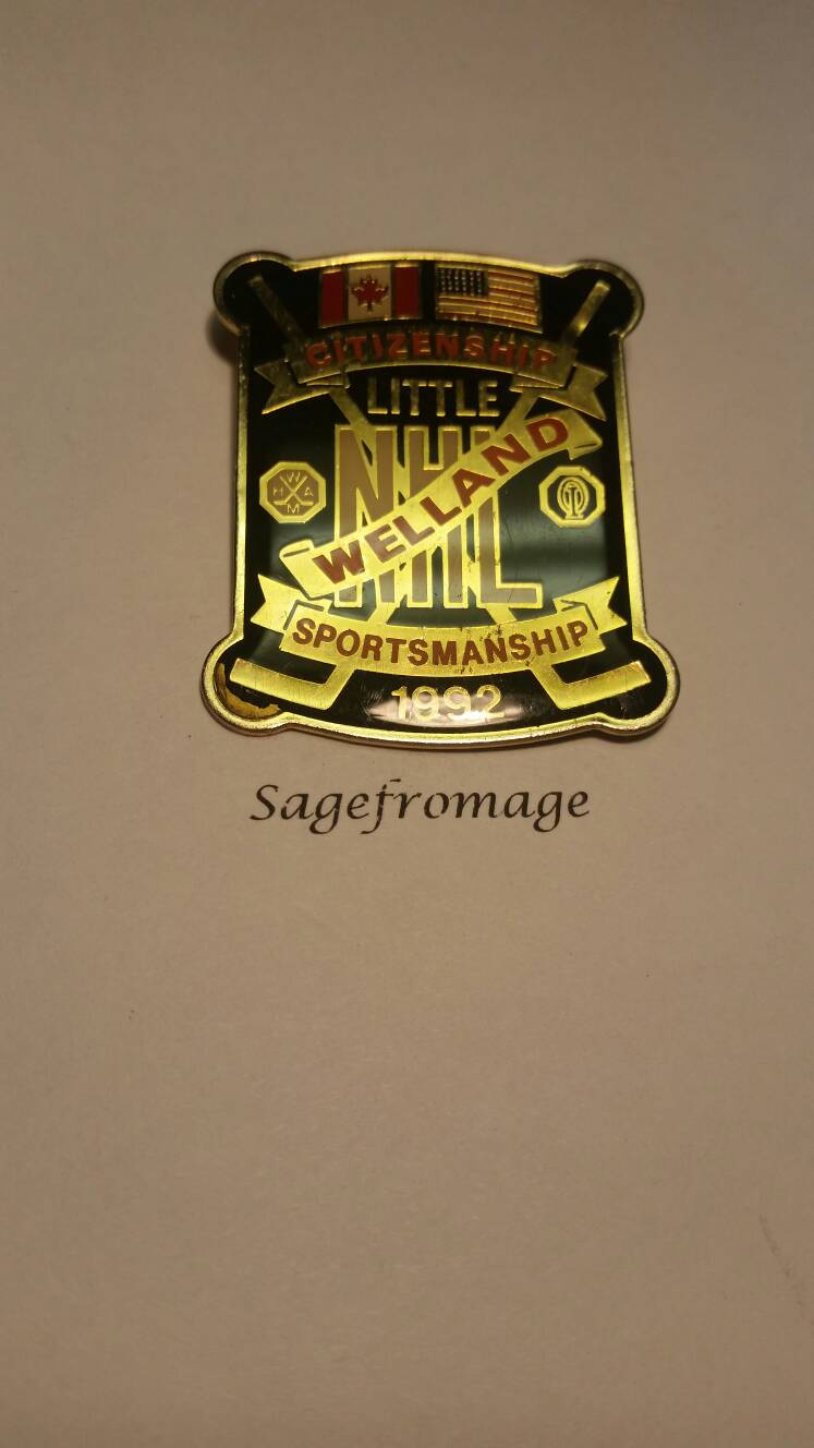 little nhl welland citizenship sportsmanship 1992 pin